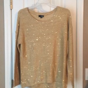 Women’s A.N.A Gold Sequin Sweater